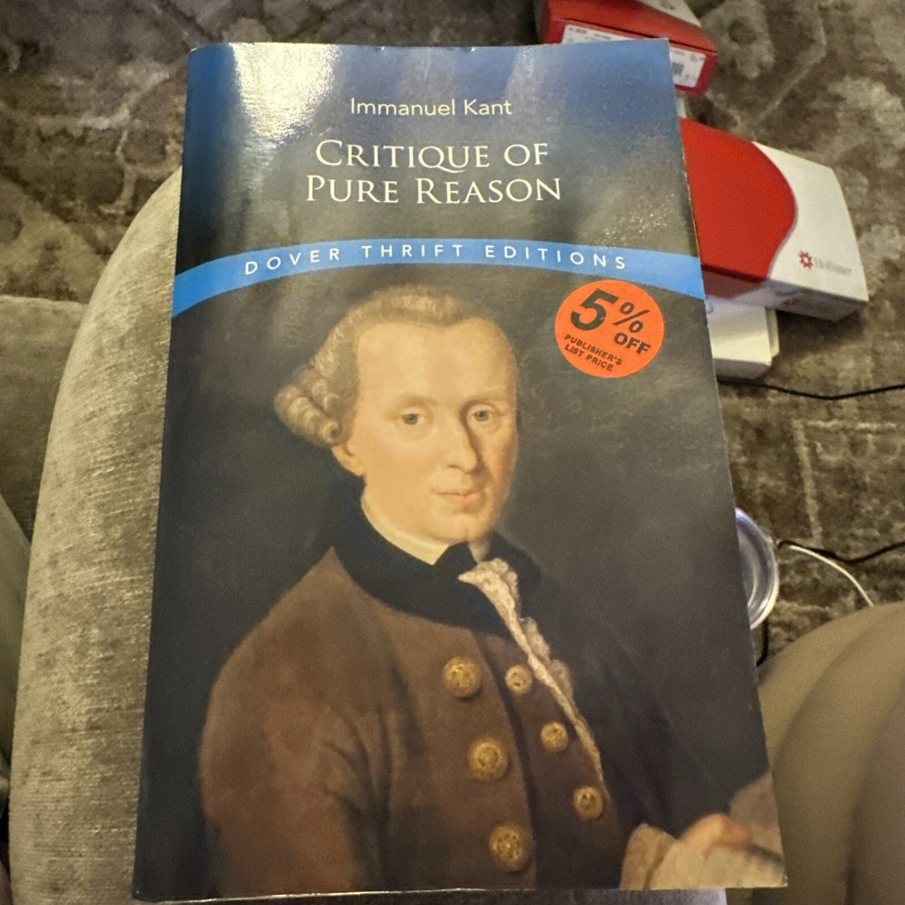 Critique of Pure Reason Immanuel Kant Dover Thrift Edition Paperback Philosophy